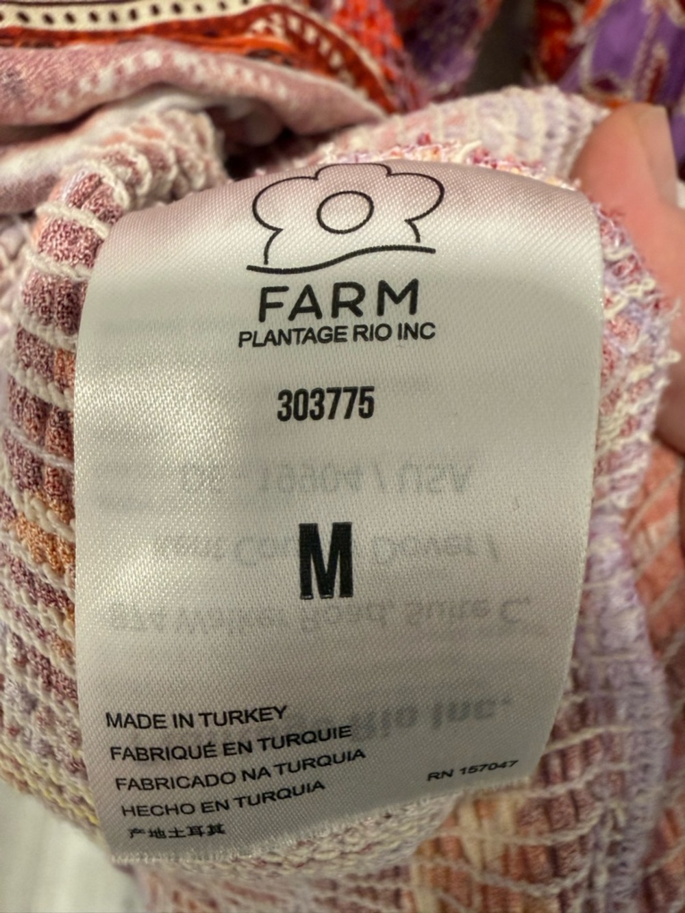 Farm Rio Sweet Floral Long Sleeve Minidress in t Sweet Floral Lilac medium - Picture 10 of 13